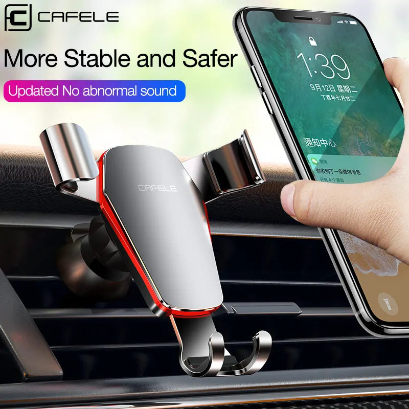 CAFELE Gravity Car Phone Holder High Quality Air Vent Car Mount Universal Alloy Phone Support Car Stand Phone Accessories New