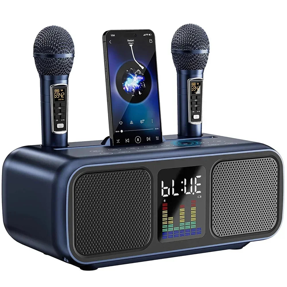 Karaoke Bluetooth Speaker Wireless Microphone All-in-One Machine Portable Entertainment Subwoofer Professional Home Stereo Sets