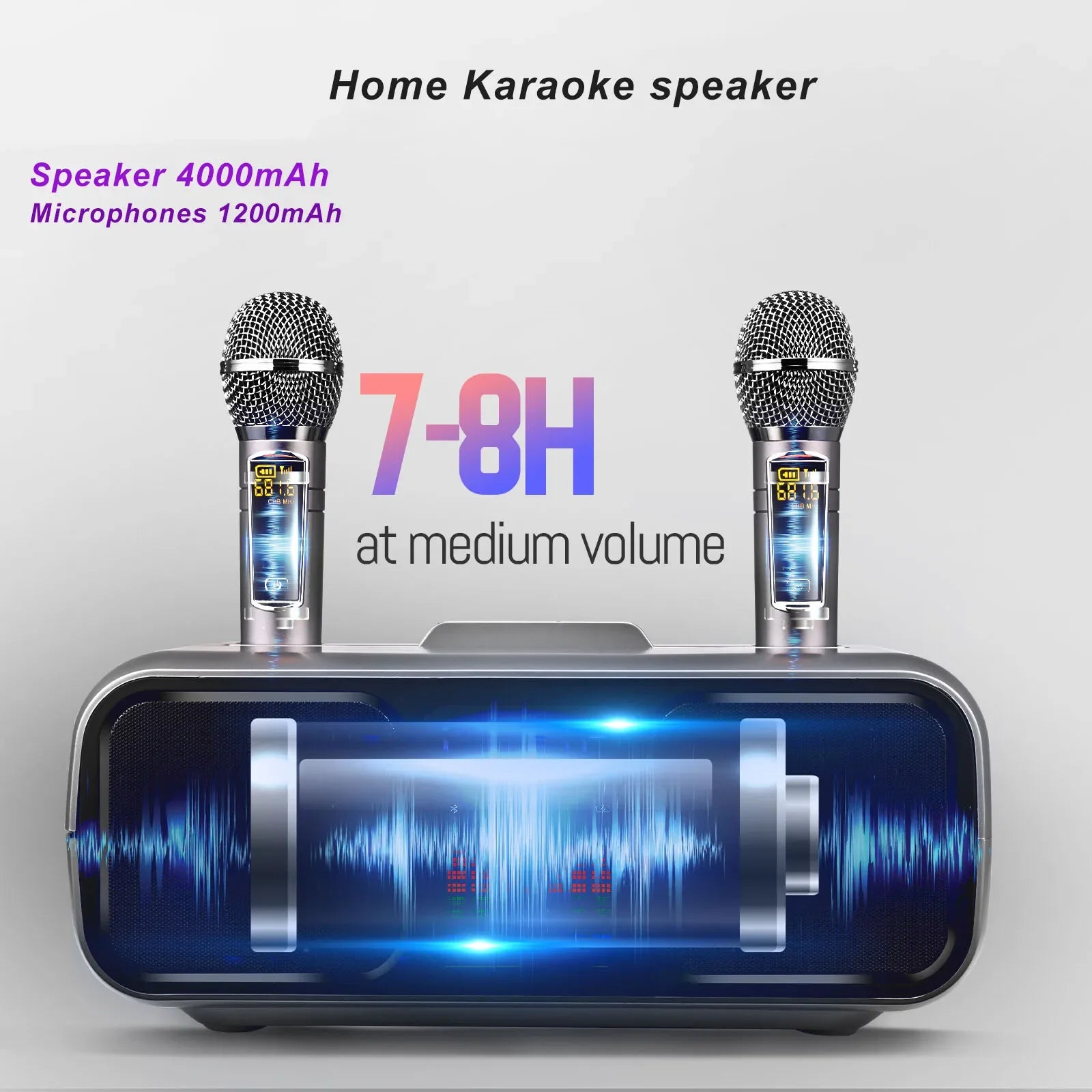 Karaoke Bluetooth Speaker Wireless Microphone All-in-One Machine Portable Entertainment Subwoofer Professional Home Stereo Sets